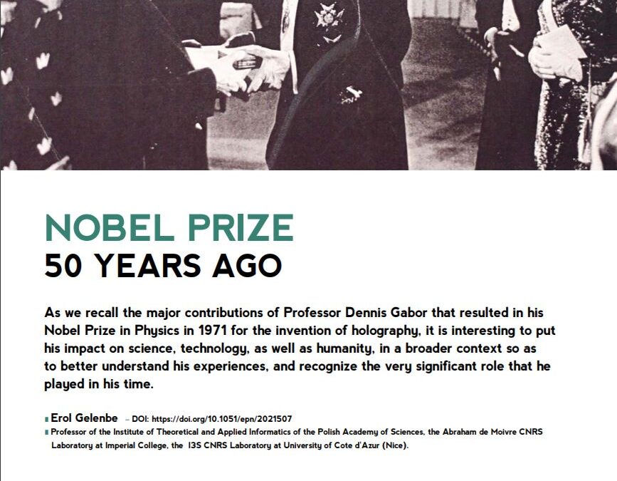 Erol Gelenbe: Nobel Prize 50 years ago